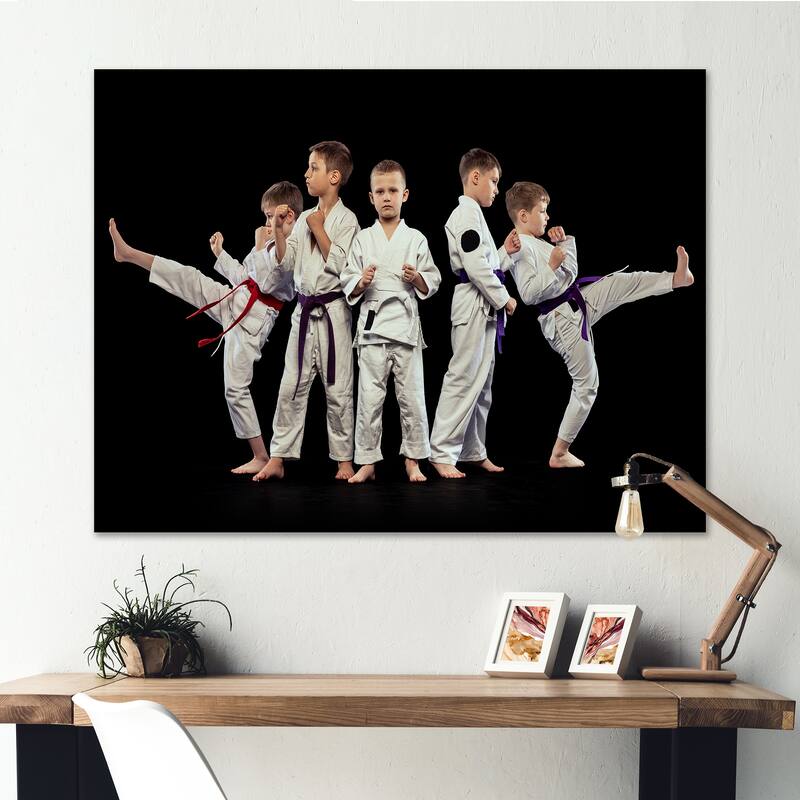 Designart "Karate Kids" Martial Arts Wall Art Bed Bath & Beyond